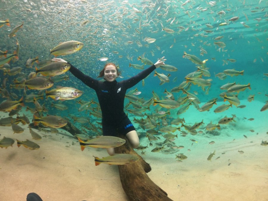 Flutuação entre peixes · Rio da Prata Flutuação entre peixes — Rio da Prata.