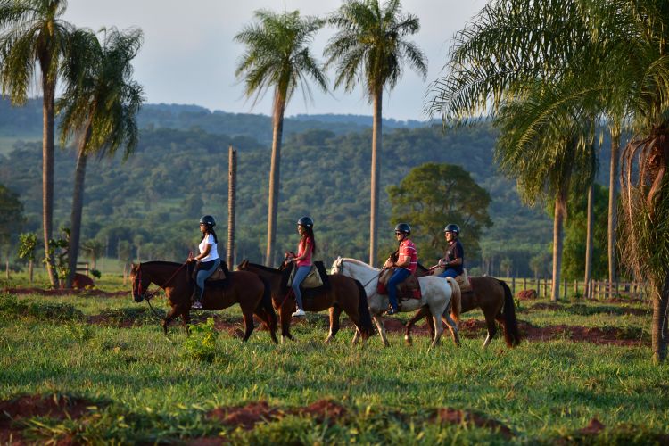 O passeio a cavalo no Recanto Ecológico Rio da Prata proporciona uma excelente oportunidade para contemplar a natureza de Jardim (MS).